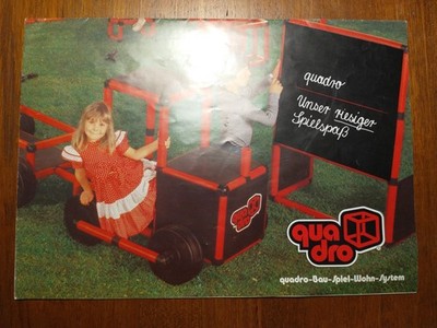 Quadro-Bau-Spiel-Wohn-System  für Kinder und Erwachsene, Prospekt, 80er Jahre