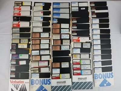 Lot 5-1/4'' Floppy Disks Cases Cleaning Kit Protector Sleeves PC IBM Maxell Disk