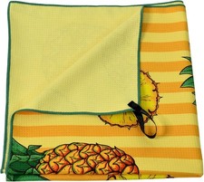 Oversized Microfiber Beach Towel 30x60 Sand Free Quick Dry Pineapple Design