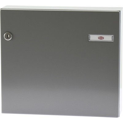 RENZ Tür-Durchwurfbriefkasten SERIE 17, 370 x 330 x 100 mm, Stahl RAL 9007