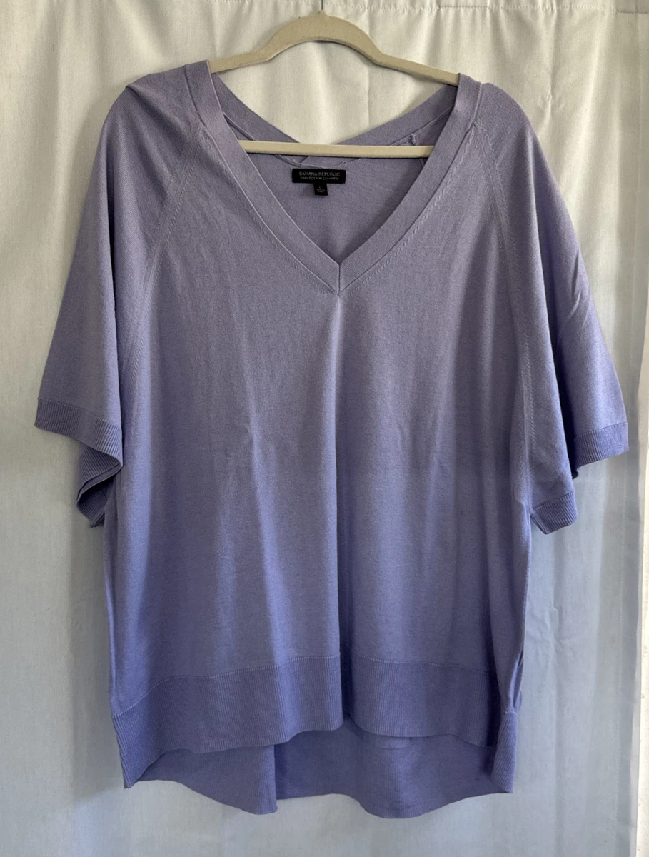 Haut Banana Republic Violet Clair – Taille S, Manches Courtes, Occasion En Très Bon état