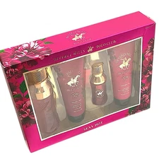 Beverly Hills Polo Club Womens Sexy Hot Set Of 4 Body Lotion Mist Shower Gel NEW