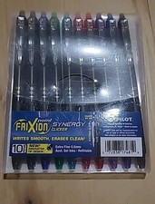 FRIXION Point Synergy Clicker- 10 Pens- Extra Fine- Colored Gel Pens- Opened