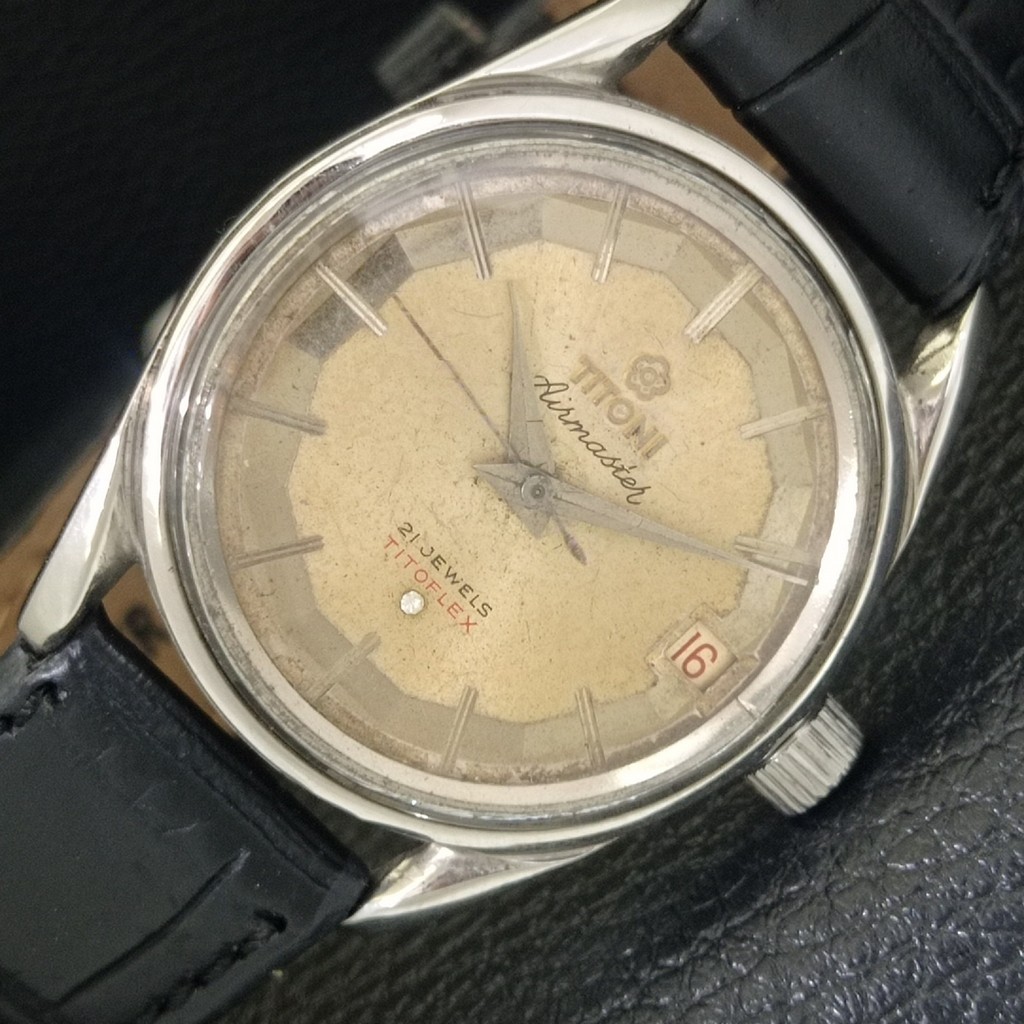 VINTAGE TITOFLEX a703249-1 TITONI MENS SWISS AIRMASTER WATCH HAND-WINDING - vintagewatches.pk