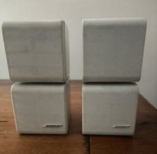 White Bose Lifestyle Acoustimass PAIR Double Cube Speakers