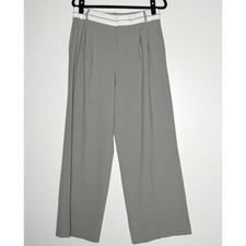 NEW Zara Wide Leg High Rise Reverse Waist Band Pant Women's Size Medium 4661 422