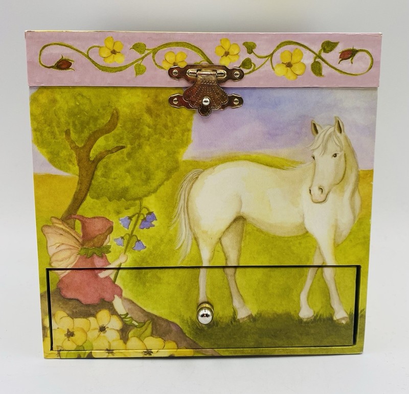 Fairy Horse Music Box Trinket Jewelry 4 Secret Hideaway Drawers Enchantmints