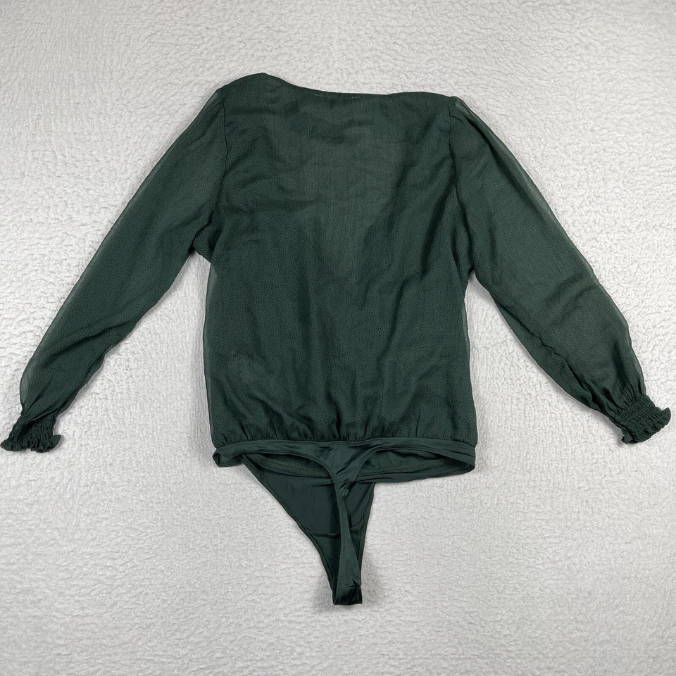 Body Abercrombie & Fitch Mujer Grande Verde A&F Transparente Volantes Tanga Una Pieza Foto 2 de 4