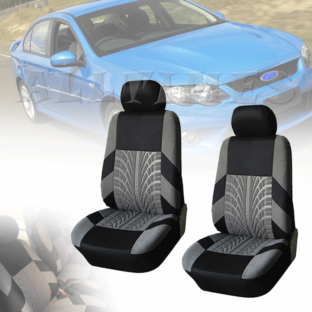 Black & Gray Cloth Front Seat Covers Protector For Ford Falcon FG BA BF XR6 XR8 eBay