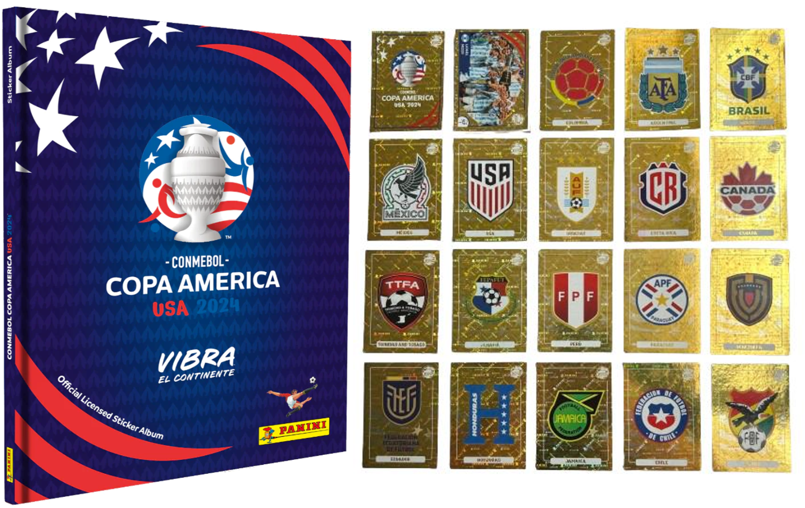 PANINI Copa America USA 2024 Complete Set + Album Hard | eBay