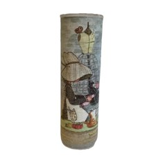 Holly Hobby Vintage Frosted Candle Seamstress Kitty Mannequin Pillar Unused D