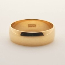 14k Solid Yellow Gold 6mm Wedding Band Ring Size 5 to 14.5