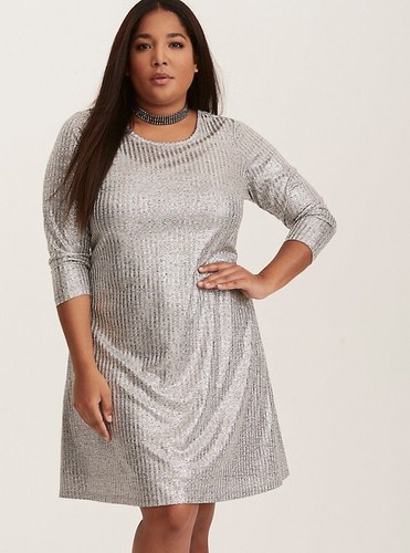 Womens Torrid Dress Size 1 Silver 