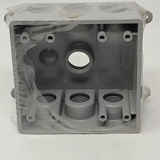 Taymac Two-Gang Weatherproof Box Seven 3/4 In. No Adapters No Cover