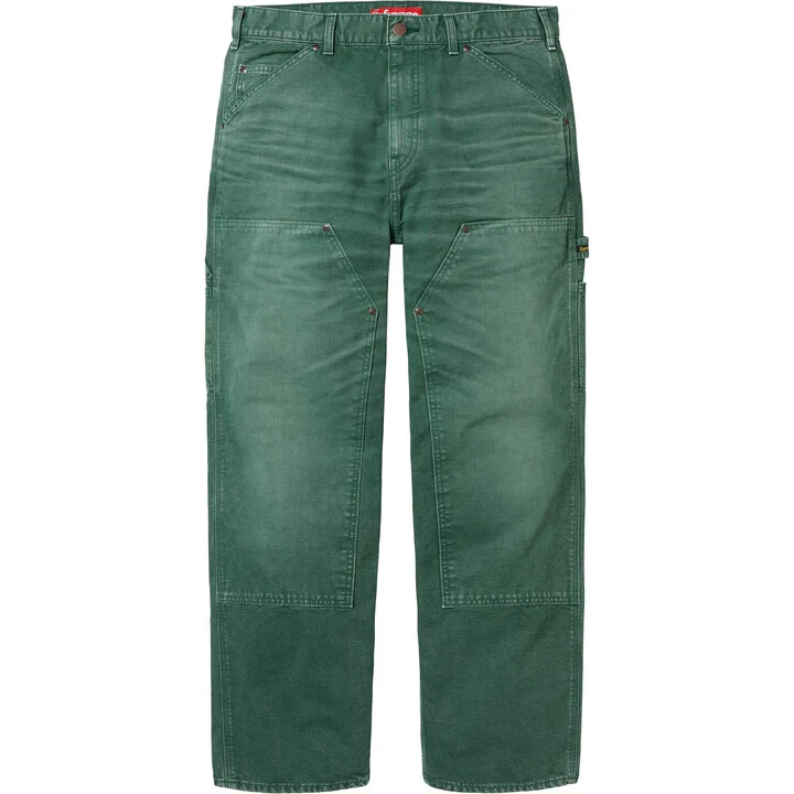 Supreme Worn Double Knee Painter Pant Green | eBay