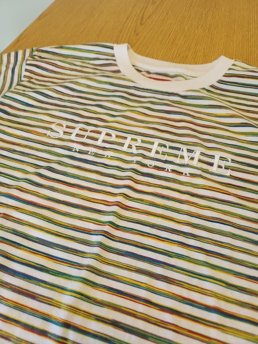 Supreme New York NY Shirt Static Striped Top Stripe T Shirt Supreme New York NY Shirt Static Striped Top Stripe T Shirt