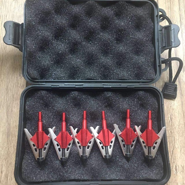 6pcs Red NAP BloodRunner Broadheads Archery shoot Crossbow Recurve Bow