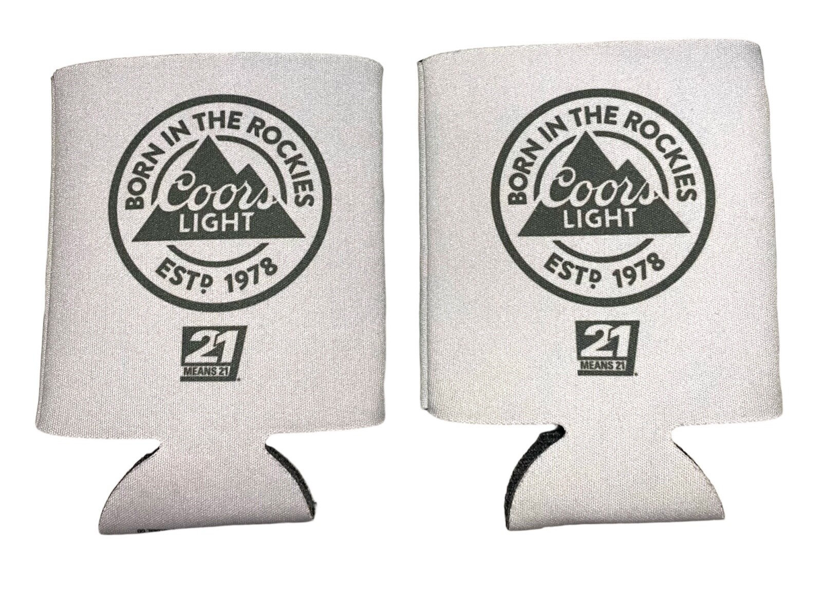 Coors Light Florida Gators Beer Can Bottle Koozie Set of 2 New