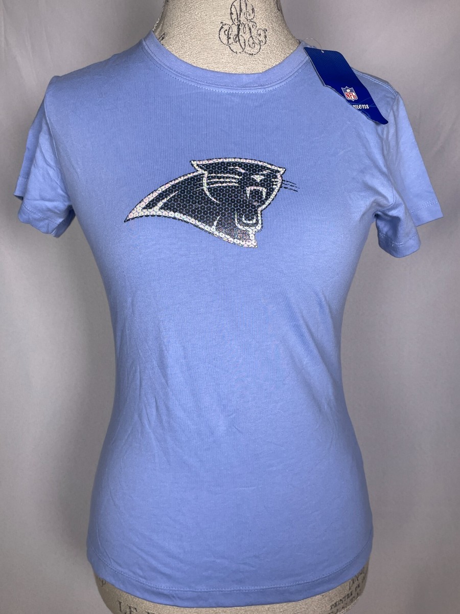 Carolina Panthers NFL Reebok Blue Logo Everyday T-Shirt Women's SMALL NWT