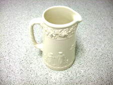 Wedgwood Etruria Barlaston Embossed Queensware Wine Jug or Pitcher