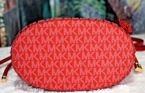 Neu mit Etikett Michael Kors Willa XS Conv. Handtasche Tasche in Purpurrot MK Sig CC Leder - Bild 12 von 18