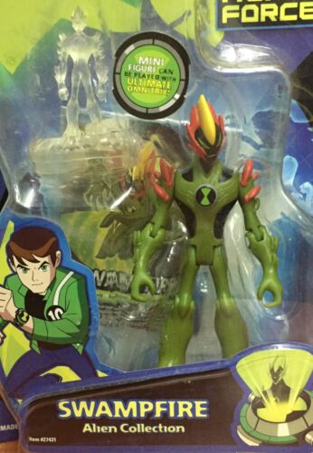 Ben 10 Alien Force Swampfire Bandai 4 inch Figure Brand New Carded - Picture 1 of 3