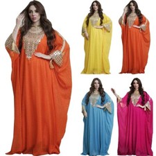 African Dashiki Women Long Maxi Dress Oversize Robe Dubai Islamic Arab Kaftan