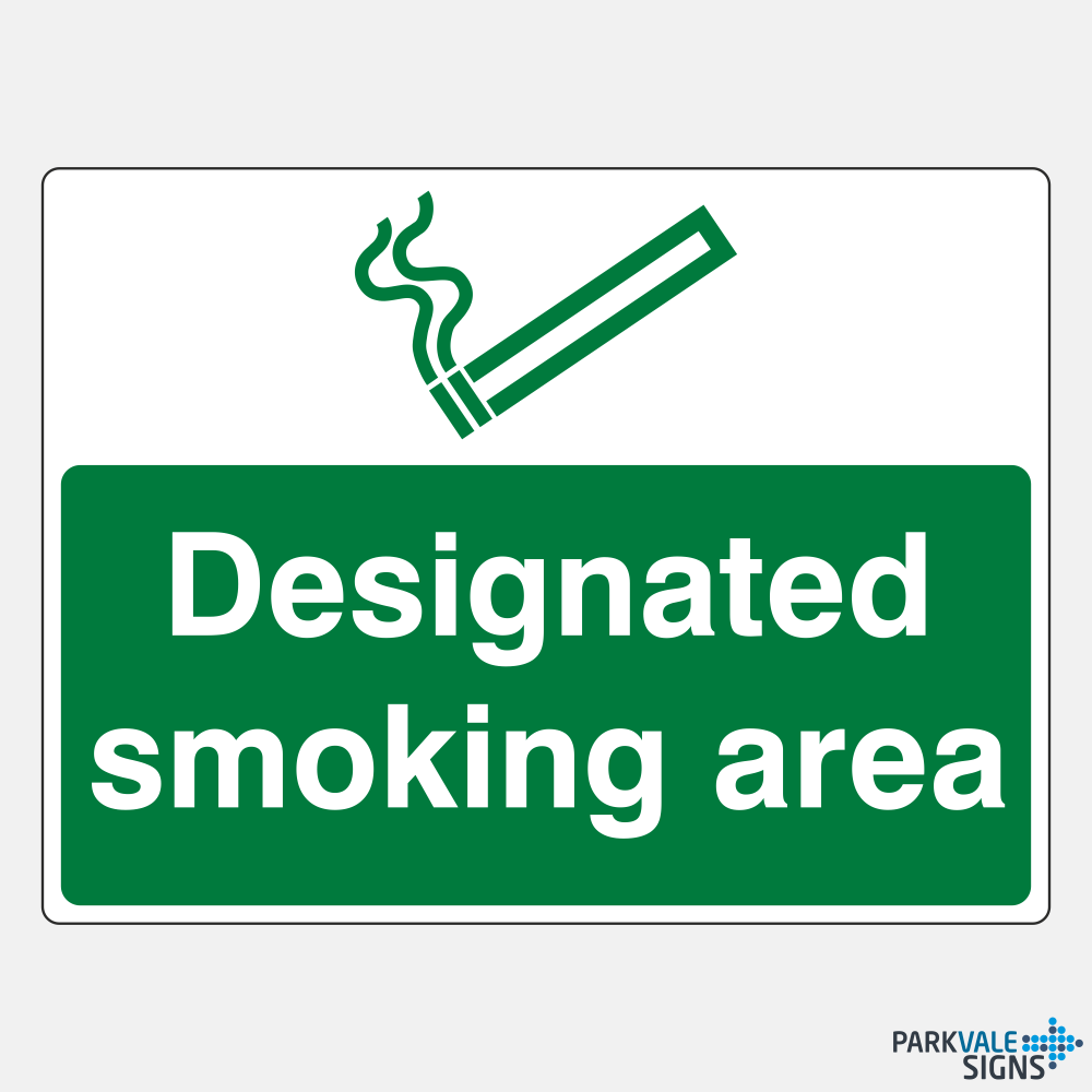 Designated Smoking Area Sign | eBay