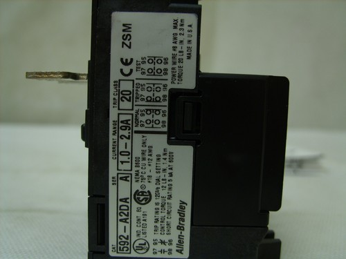 Allen Bradley 592 Series - 1.0-2.9A Overload Relay 592-A2DA NOS (Damaged) - Picture 11 of 16