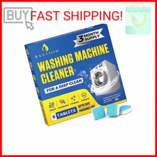 Bastion Washing Machine Cleaner Tablets, Deodorizer  Descaler Pack of 6  HE