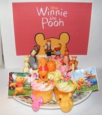 Winnie The Pooh Cake Toppers Set 14 Cupcake Decorations with 10 Figures
