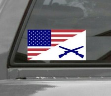 U.S. ARMY INFANTRY USA TACTICAL FLAG Car Vinyl Window Decal/Sticker