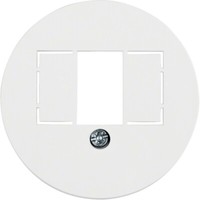 Berker 1040 ZentralstüCk Mit Tae-Ausschnitt Serie 1930 GläNzend Glas Polarweiß