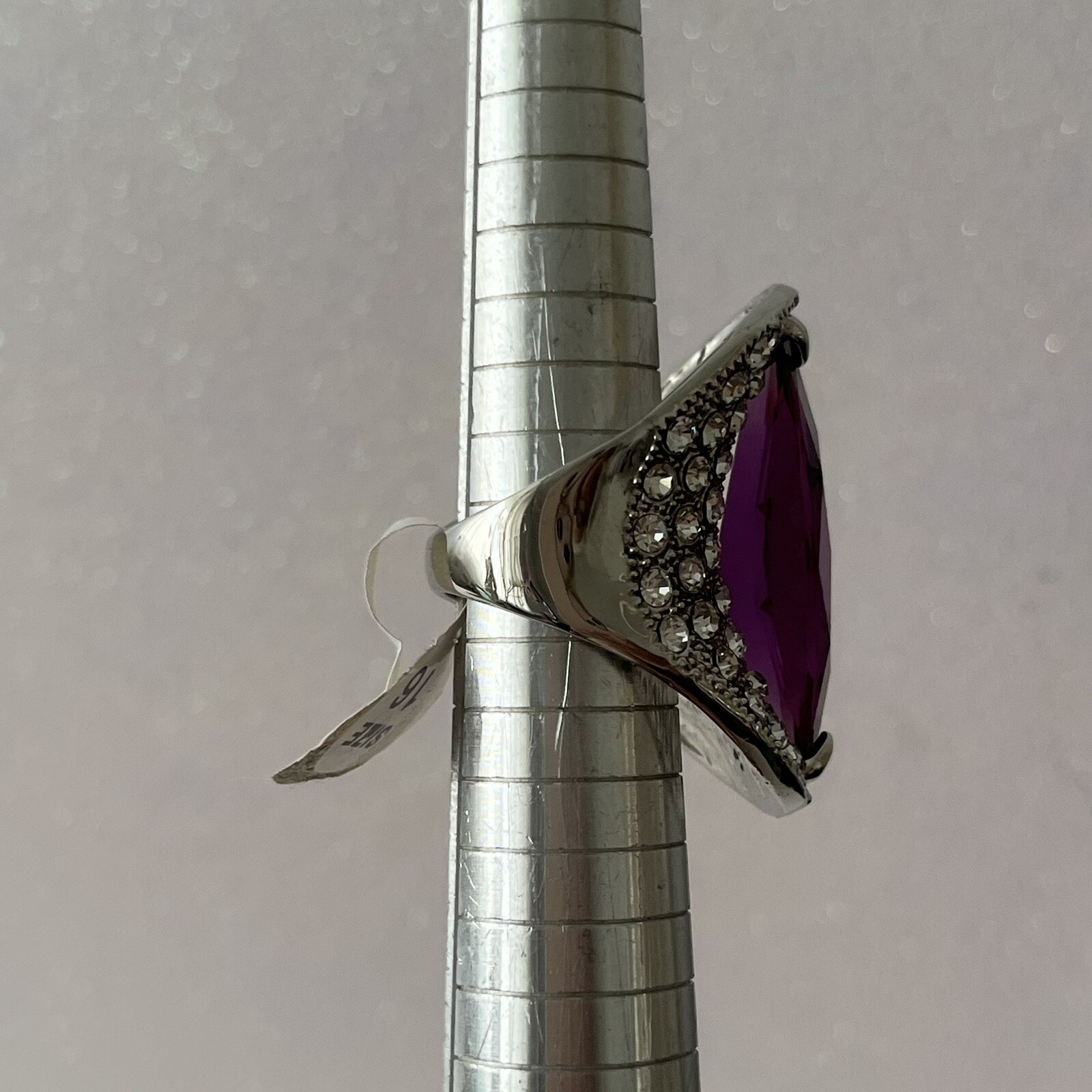 Statement Cocktail Ring Rhinestone Sparkling  Rin… - image 12