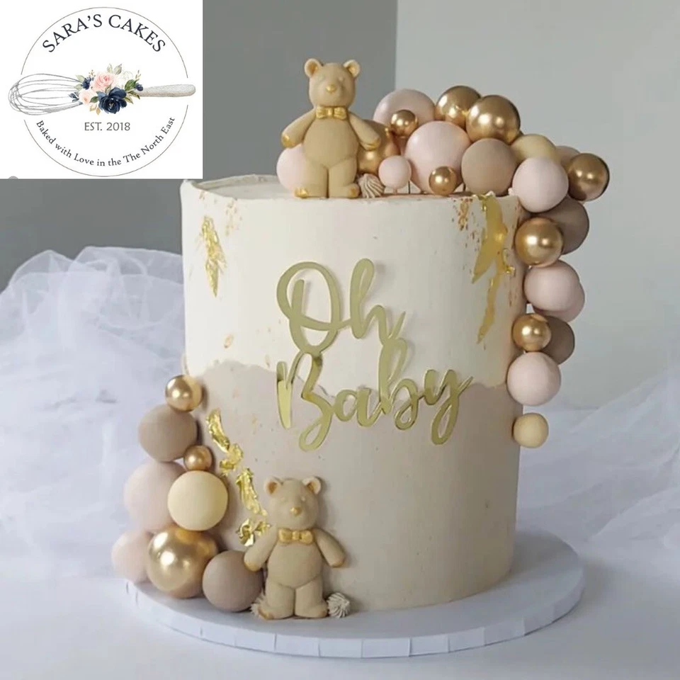 CAKE CHARM OH Baby Party Cake Topper Baby Charm Welcome Baby Motherhood Celebration Decor