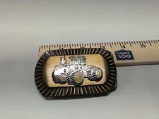 VTG JOHN DEERE BRASS BELT BUCKLE TRACTOR 3.5 IN X 2.5 IN