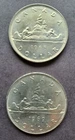1968 + 1969 CANADA DOLLAR, Early discovery to AU cond voyageur canoe