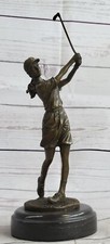 Original Milo Female Golfer Golf Sport Bronze Statue Sculpture Figurine Figure