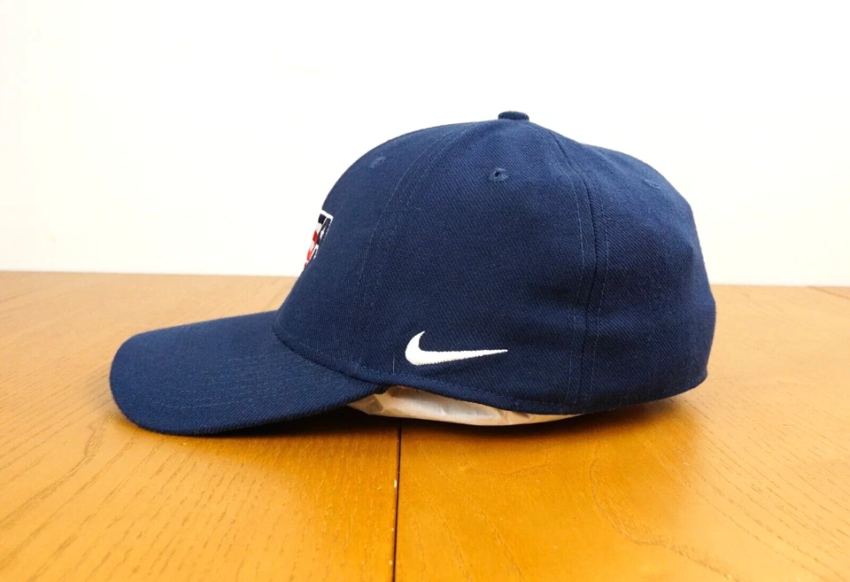 Gorra de hockey Nike EE. UU. mediana grande azul flexible Dri Fit Legacy 91 bonito logotipo Foto 2 de 4