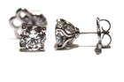 New IGI 14k white gold 4.01ct VS1 H round lab created diamond stud earrings — photo 6