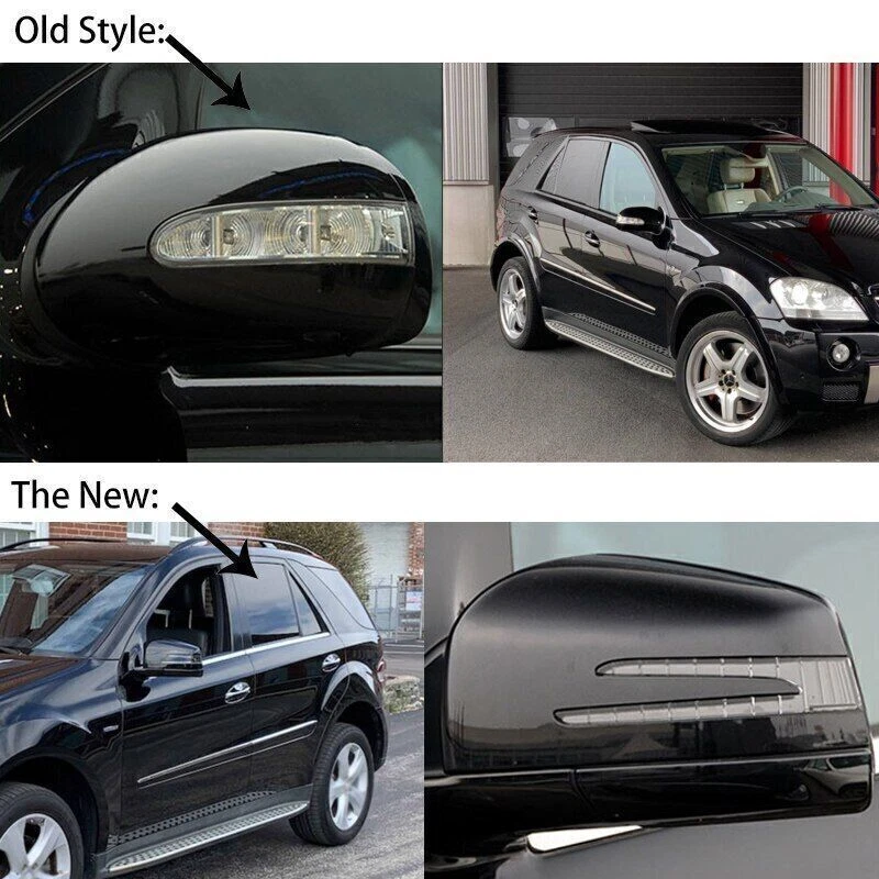 Black Rear View Side Mirror Assembly For Mercedes Benz W164 X164 ML GL 2005-2011 Foto 2 de 4