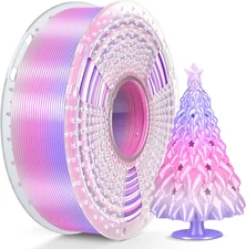 Silk Rainbow PLA Filament, Multicolor Silk 3D Printer Filament 1.75Mm +/- 0.02Mm