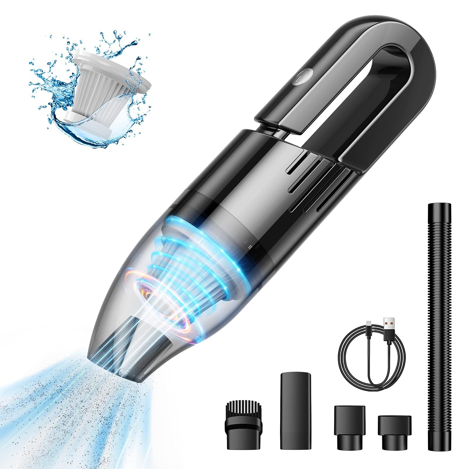 Handheld Vacuum Cleaner Cordless - Mini Car Vacuum Cleaner Rechargeable for C...
