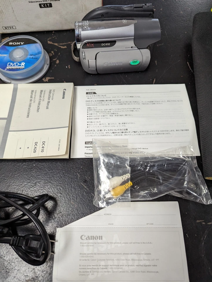 CANON DC410 41X ADVANCED ZOOM TESTED NOT READING DISCS FOR PARTS - Image 3 of 4