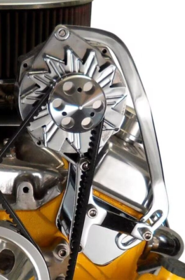 #ad Small Block Chevy Short Water Pump CHROME Alternator Driver Side Mount Bracket $76.75