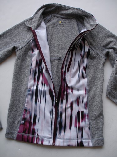 Girl M 10 / 12 - Zella Active Jacket with Chest Zip Pocket Thumb Holes - Nice - Picture 5 of 6