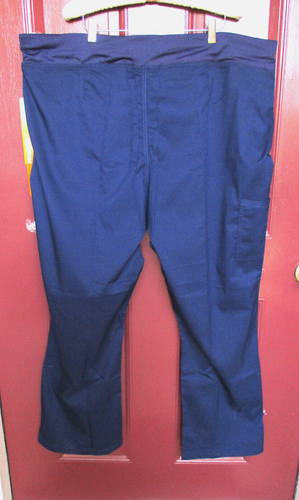 CLEARANCE Landau Pro-Flex Scrub Bottoms Pants Navy Blue Elastic Waist XXL - Picture 2 of 5