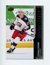 21/22 UPPER DECK YOUNG GUNS ROOKIE RC #218 JOSHUA DUNNE BLUE JACKETS *69920