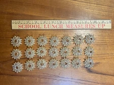 21 Vtg Christmas Light Reflectors Clear Plastic Atomic Sunburst Flower Crystal
