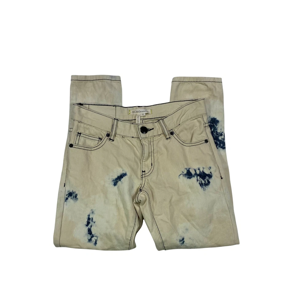 BCBGeneration Jeans Womens Size 23 Bleached Skinny Crop Denim Low Rise - Image 4 of 4